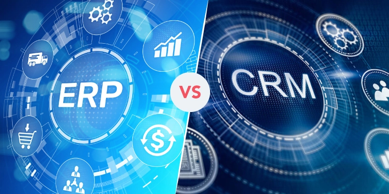 ERP vs CRM comparison chart for real estate and construction companies in 2025 by In4Suite