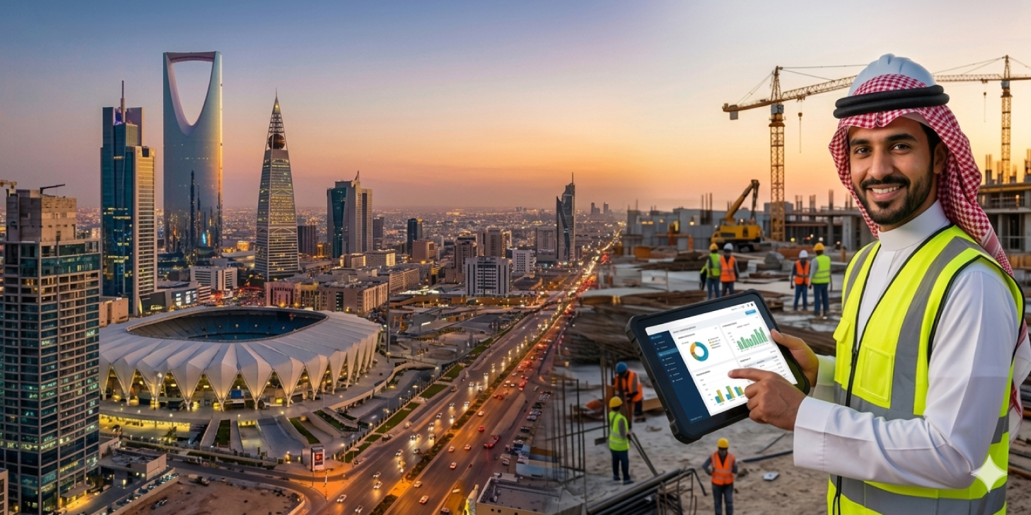 Top Construction ERP System in Saudi Arabia – In4Suite® dashboard showing project cost control and contractor billing insights